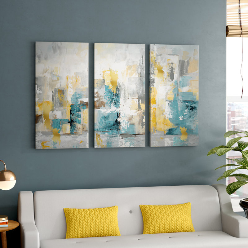 « City Views I » - image multi-pièces sur toile, H 40 po x l 60 po x 1,5 po