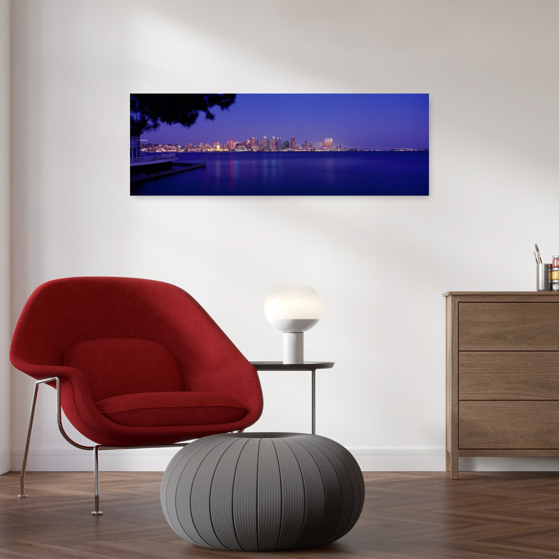 Buildings At The Waterfront San Diego California USA by Ron Schramm - Wrapped Canvas Panoramic Print, 30.48 cm H x 91.44 cm W