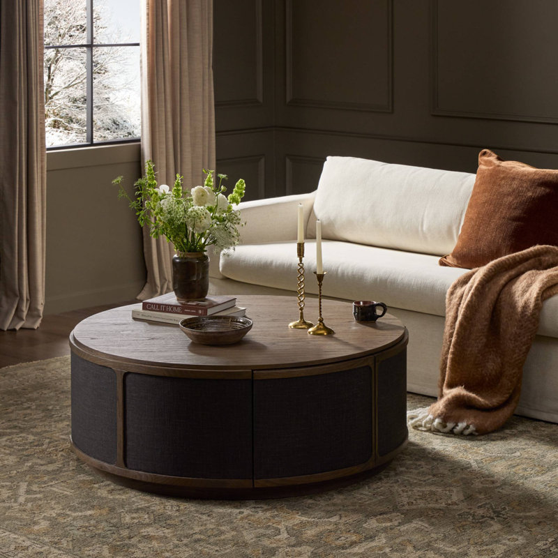 Bertie Coffee Table-Black Linen