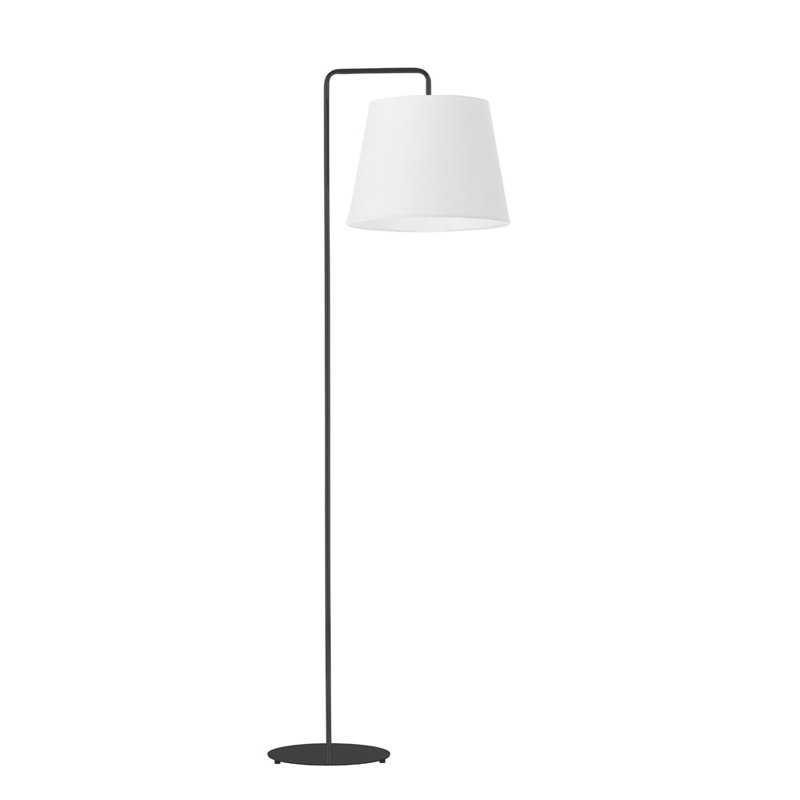 Janissa 156cm Traditional Floor Lamp, White, Black