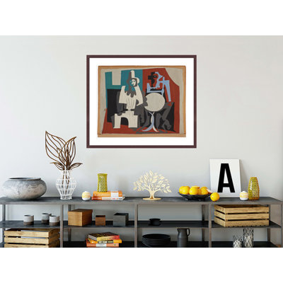 «Pierrot and Harlequin» par Pablo Picasso, impression giclée sur cadre