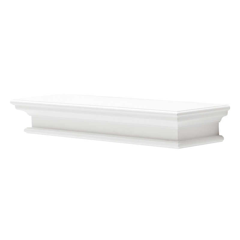 Tablette flottante avec bord vivant, Blanc classique