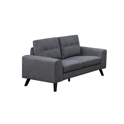 Causeuse à accoudoirs carrés 61,5 po Chenille