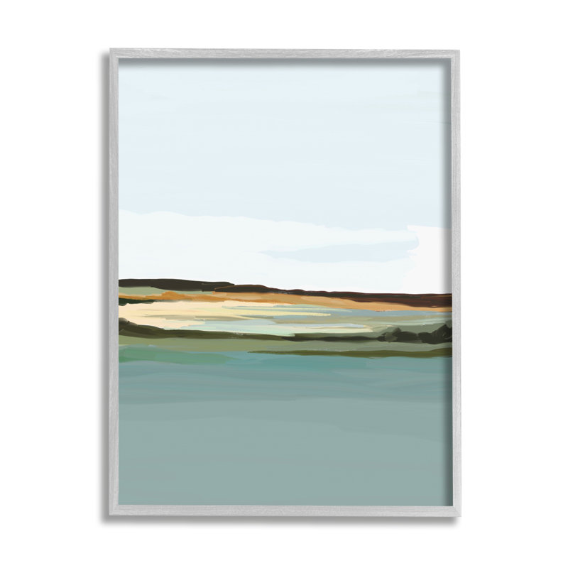 «Modern Lake Shore On Canvas» par Amy Hall, impression, Estampe numérique Farmhouse, H 20 po x l 16 po x P 1,5 po