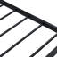 Structure de lit simple en métal noir robuste offrant une installation facile, un fonctionnement silencieux, un support de grande capacité, un matelas réparti uniformément sous le rangement et des trous pour les pièces, convient à différentes chambres à coucher-1438928014