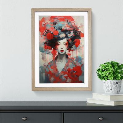 Geisha Dadaism Art - Framed Print