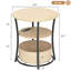 Table basse ronde avec station de charge