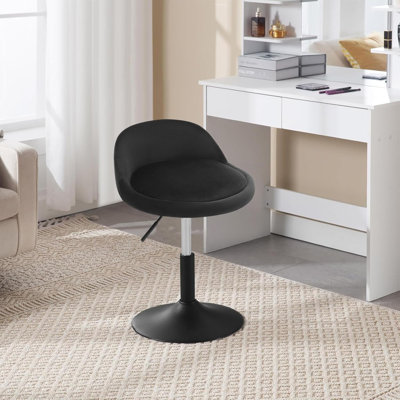 Calio Upholstered Velvet Adjustable Height Bar Stool