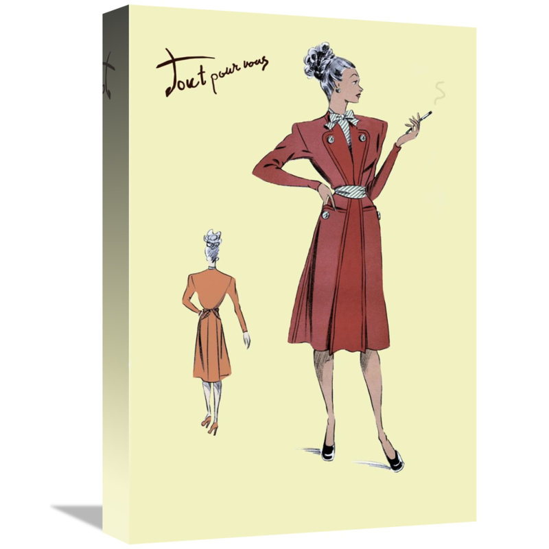 " Jacket Dress " Painting Print, 36" H x 24" W x 1.5" D