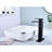 Waterfall Spout Bathroom Faucet With Pop-Up Drain In Matte Black, Stainless Steel For A Remodel Sink Drain, Black Finish Graceful-121645608