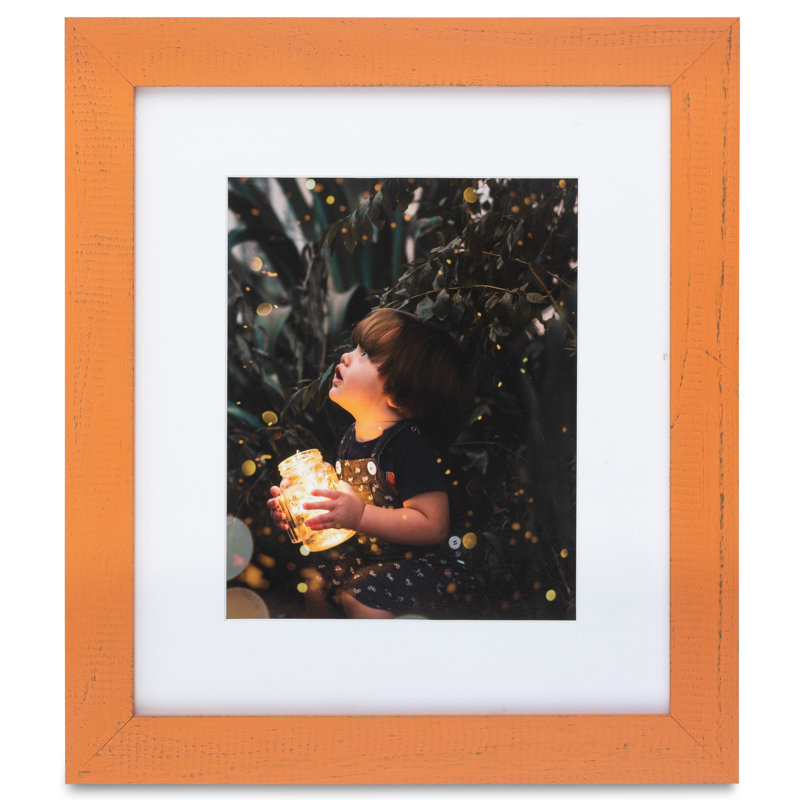 Cadre photo à finition usée Boggs, 6" x 8", Orange