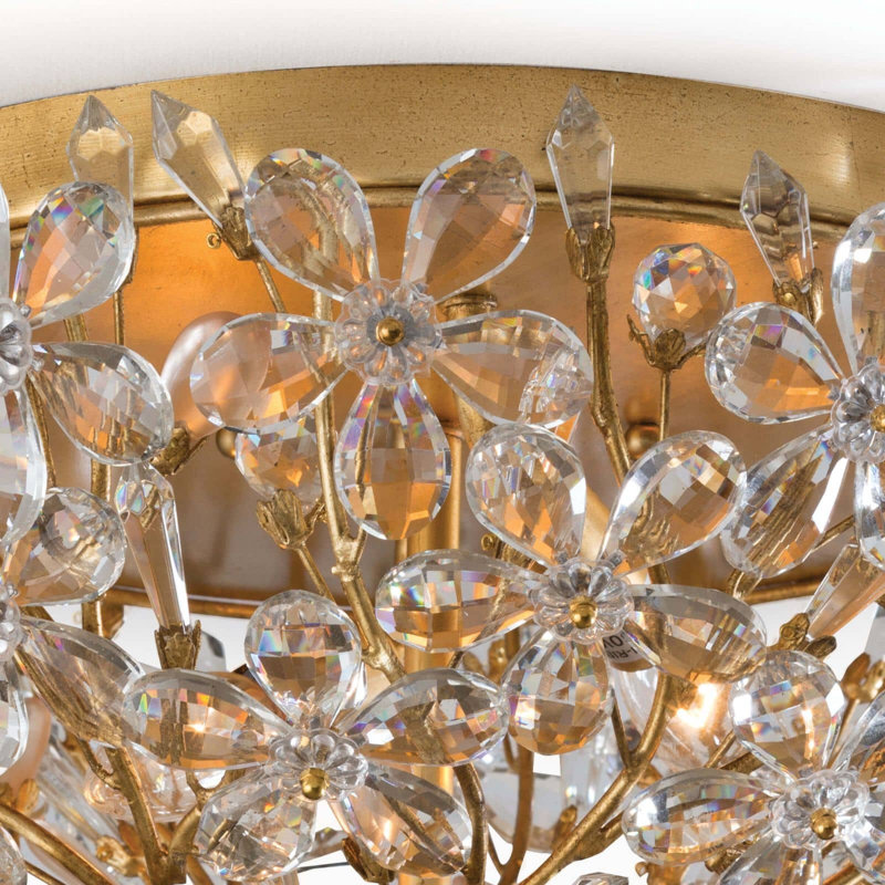 Cheshire Flush Mount, Gold Leaf