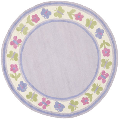 Tapis mauve / beige touffeté à la main Claro