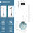 1-Light Hand-Blown Irregular Glass Pendant, Twisted Sphere Kitchen Island Light-983205564