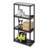 Gracious Living 4 Shelf Fixed Height Solid Light Duty Home Storage Unit
