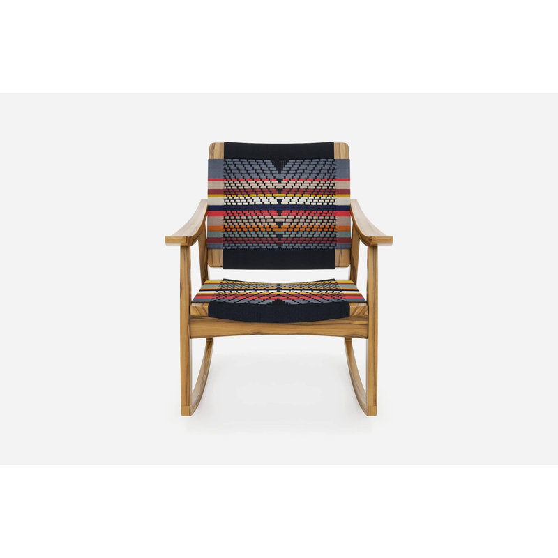 Izapa Rocking Chair, Natural, Colonial Pattern
