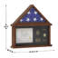 Présentoir à drapeau Quincy avec porte-certificat, boîte en bois de pin pour drapeau, certificat-91051780-91051779