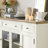 Modern Simple Four-door White Solid Wood Sideboard