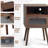 Olexandra Solid Wood Nightstand With USB-741658459