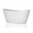 59" X 30" Freestanding Hourglass Soaking Acrylic Bathtub, In White, With Brushed Nickel Overflow And Drain