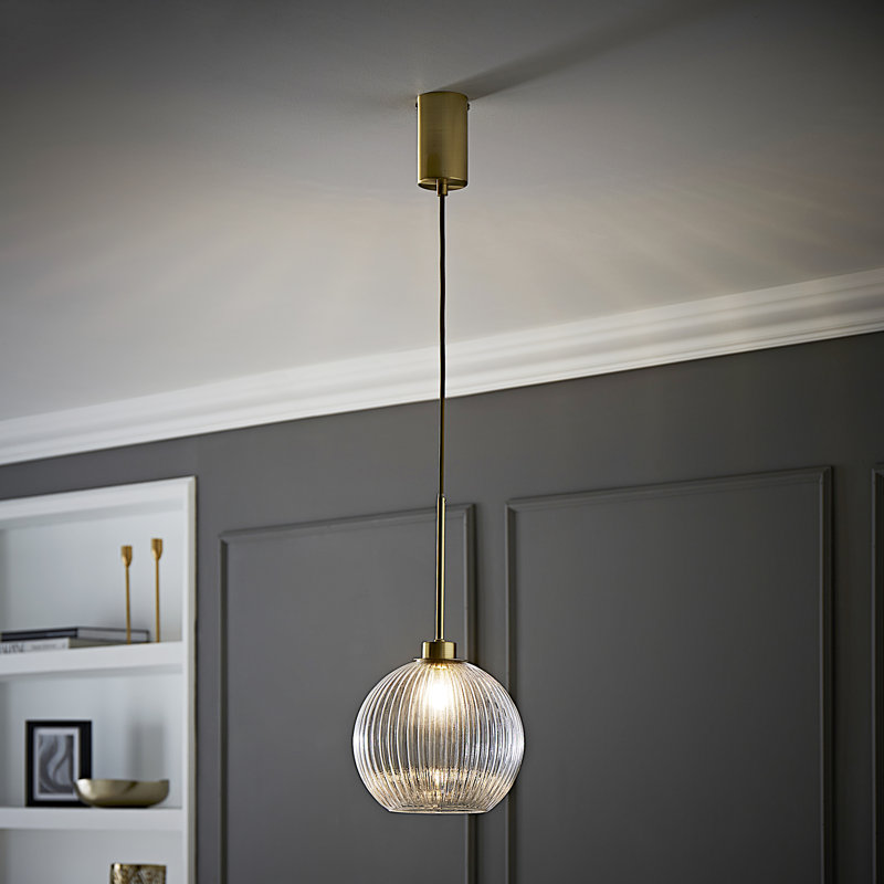 1 - Light Brushed Gold Pendant