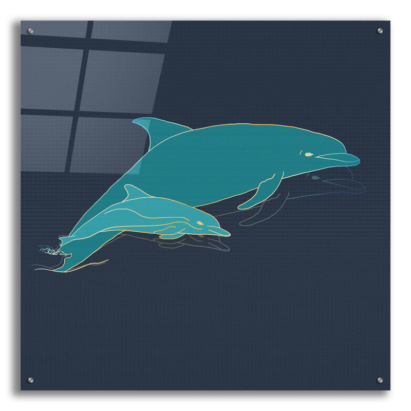 «Sealife Blue Dolphins» par Sabrina Balbuena, H 36 po x l 36 po x P 0,2 po