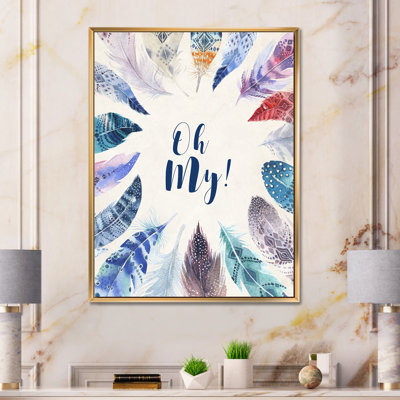 " Vibrant Blue Feathers Oh My "