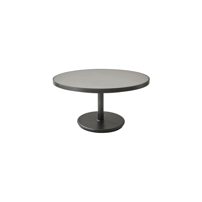 Go Outdoor Round, 15.8" H x 27.6" W x 27.6" D, Dark Gray, Black