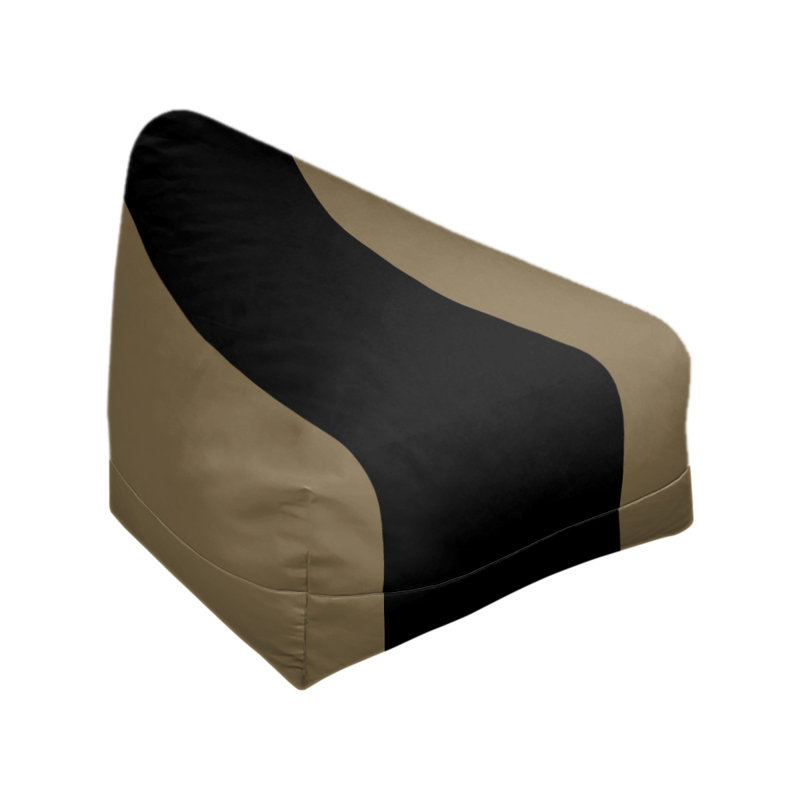 Bean Bag Cover, 42" H x 38" W x 2" D, Metallic Gold/Black