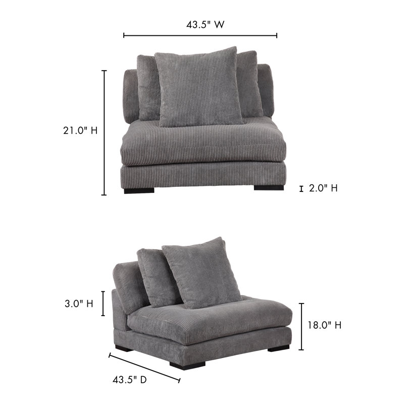 Saegan Slipper Chair, Gray