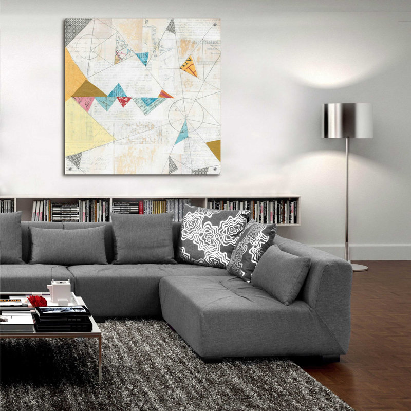 «Map Collage Crop» par Courtney Prahl, art mural en verre acrylique, H 36 po x l 36 po x P 0,2 po