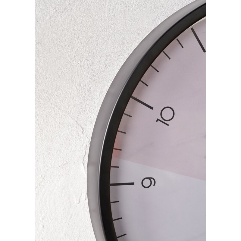 Metal Wall Clock, Black/White
