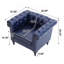 Fauteuil d'appoint capitonné avec garniture cloutée, cuir de polyuréthane souple, rembourrage à rebond élevé-133997075