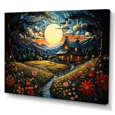 «Countryside Serenade at Night», reproduction sur toile