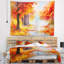 Paysage orange forest en automne tapisserie-28482996