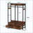 Rustic Freestanding Closet Organizer Garment Rack 4 Drawers 8 Hooks Shelves Hanging Rod
