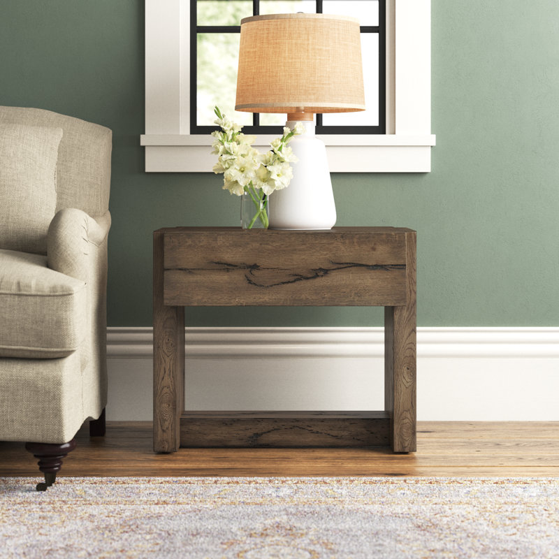22.25'' Tall 1 - Drawer Nightstand in Brown