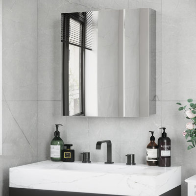Armoire de salle de bain murale - Organisez votre rouille en acier inoxydable avec facilité - pour une utilisation à long terme