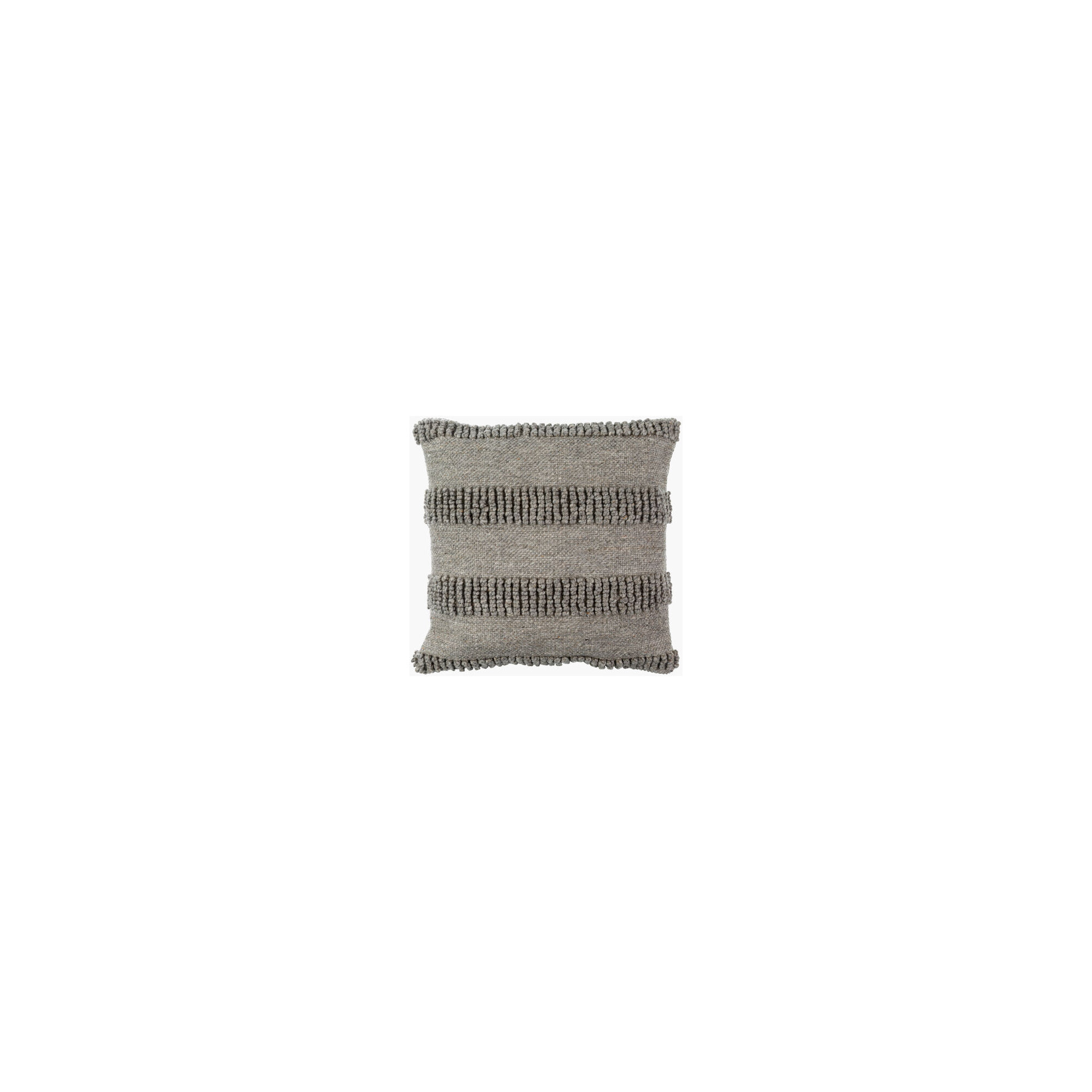 Fernan Striped Throw Pillow, Light Gray, 20"H x 20"W, Pillow Cover Only - No Insert
