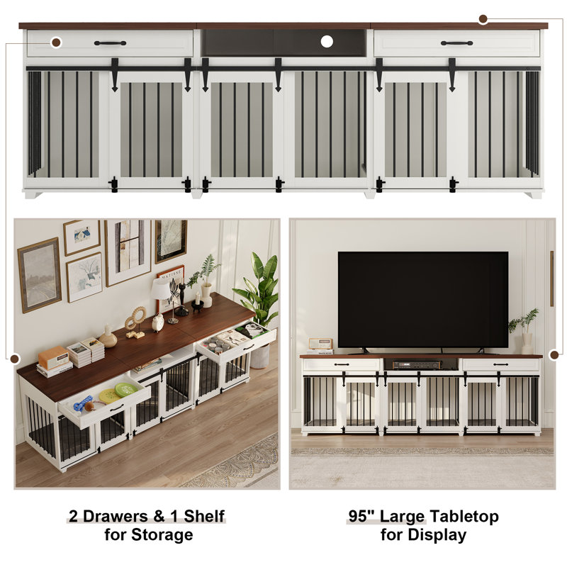 Gelatt Furniture Style Crate with 3 Doors