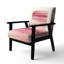 Chaise d'appoint abstraite minimaliste - Blush Horizon Lines II-278306272