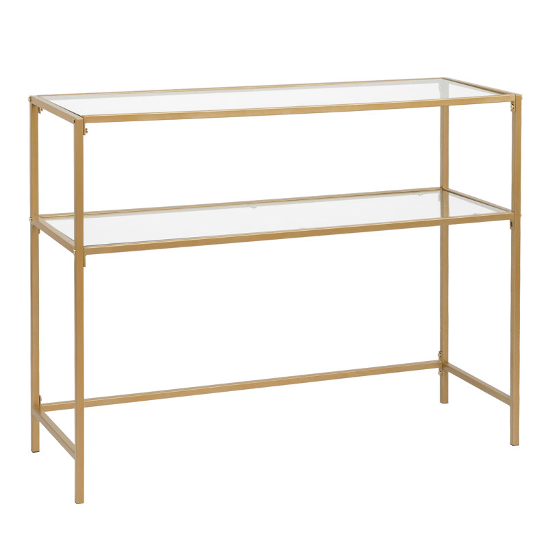 Hourigan 39.37'' Glass Top Console Table