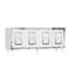 Modern Console Table, White & Silver, 59.1 x 15.7 x 15.7 inches | 100% Melamine Coated Particle Board, Thickness: 0.7 inches | Stylish Geometric Design, Perfect for Entryway or Living Room, Durable & Elegant Home Furniture-1427749656