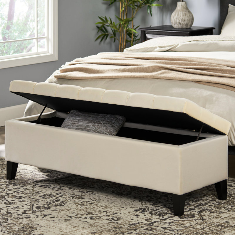 Bouton, couture de diamant, contemporain, beige, rangement, pieds amovibles, charnières, couvercle lisse, fonction contemporaine requise, couvercle à charnières, sièges supplémentaires inclus