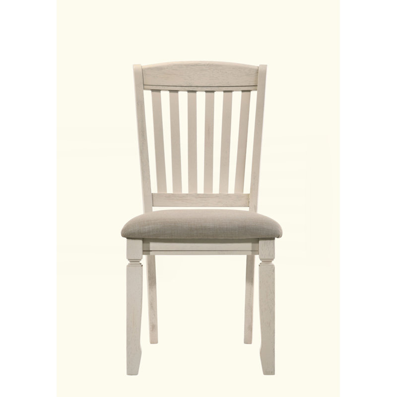 Chaise d'appoint Fedele en tissu brun clair et finition crème (ensemble de 2)