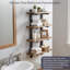 Étagère de rangement murale à 4 niveaux Pomona d'Alaterre Furniture pour salle de bain - Étagère de salle de bain en pin massif de 91 cm (36 po) avec style industriel rustique (naturel/noir)-1962216167