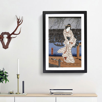 Evening on the Sumida River by Utagawa Hiroshige - Picture Frame Painting Print