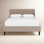 Helaina Velvet Upholstered Wingback Bed