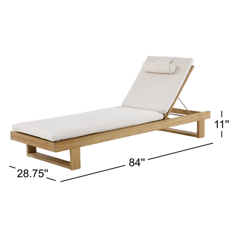 Westminster Teak Outdoor Chaise Lounge