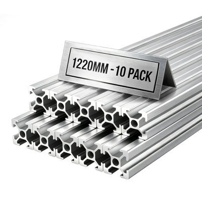 2020 Aluminum Extrusion Profile, 48 Inch 1220 mm, T Slot European Standard Anodized Linear Rail, High-Strength Extruded Aluminum Rail, for 3D Printer Parts and CNC DIY Workbench, Silver